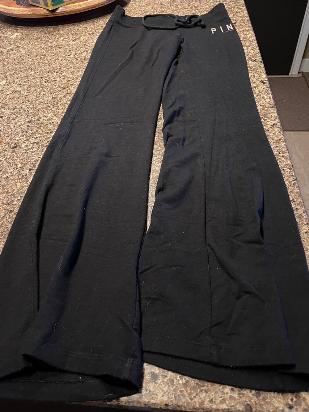 PINK Victoria's Secret Black Logo Waistband Sweatpants